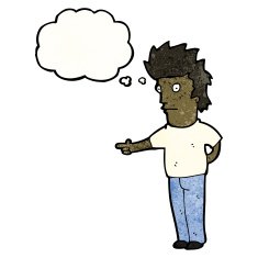 cartoon staring man N36