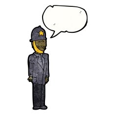 cartoon uniformed british police officier N2