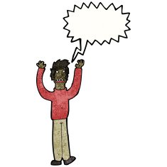 cartoon terrified man N306