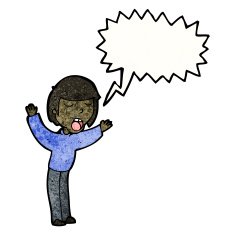 cartoon shouting man N44
