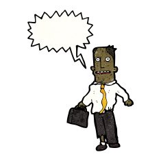 cartoon businessman in rags N3