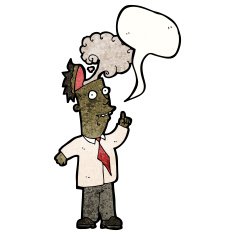 cartoon man with overheated brain N4