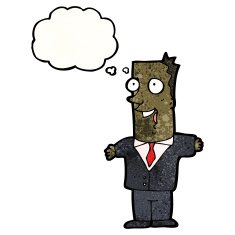 cartoon businessman with great idea N17