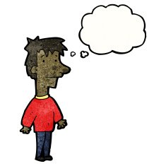 cartoon boy with thougth bubble N2