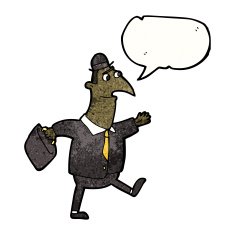 cartoon walking businessman N2