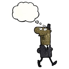 cartoon happy businessman walking to work N2