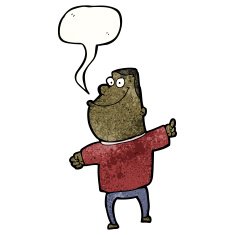 cartoon fat man talking N2