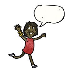 excited woman with speech bubble N4