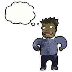 cartoon excited man N115