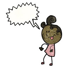 ditsy dancing girl cartoon N2