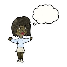 cartoon woman making decision N2