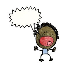 cartoon shouting doodle person N2