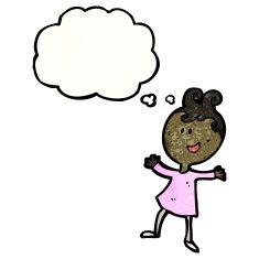 cartoon happy woman N293