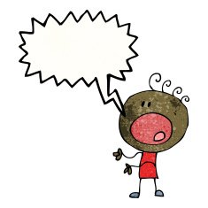 cartoon complaining doodle man N12