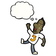 cartoon man in number five shirt N4