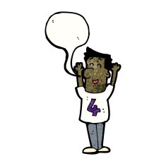 cartoon man in number four shirt N5
