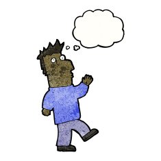 cartoon waving man N81