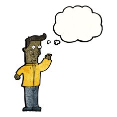 cartoon waving man N82