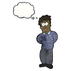 cartoon shy man N12