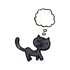 little black cat cartoon N2