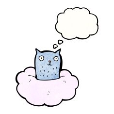 cat on cloud cartoon N2