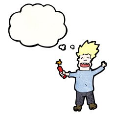 cartoon man with dynamite N4