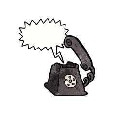 cartoon retro telephone N9