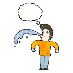 cartoon man spitting water N9