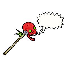 cartoon shrieking skull N6