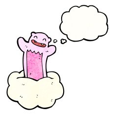 cartoon bear on cloud N6