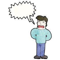 cartoon stressed man N86