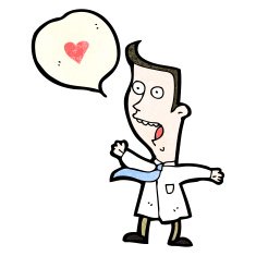 cartoon man with love heart N6