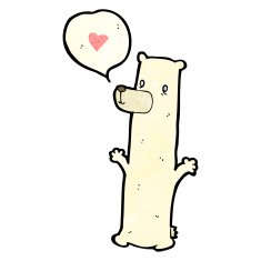 cartoon bear with love heart N5