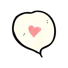 cartoon love heart speech bubble N4