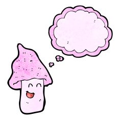 cartoon magic mushroom character N3