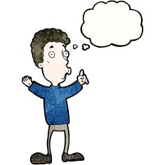 cartoon boy with idea N93