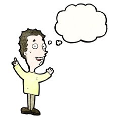 cartoon boy with idea N94