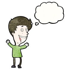 cartoon excited man N116