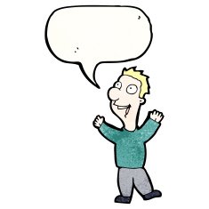 cartoon happy man N548