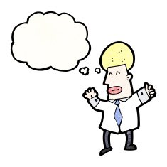 cartoon man with idea N184