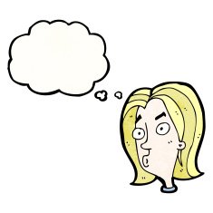cartoon confused woman N127