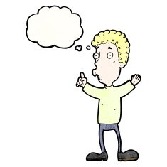 cartoon man with idea N186