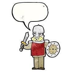 cartoon medieval soldier N14