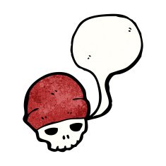 cartoon skull wearing hat N2