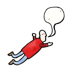 cartoon man flying in dream N8