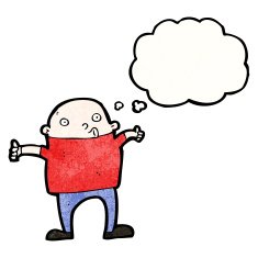 cartoon man with idea N187