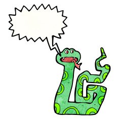 hissing snake cartoon N26