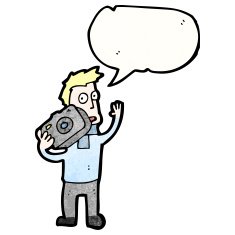 cartoon photographer talking N2