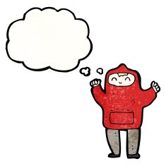 cartoon boy in hooded sweatshirt N29