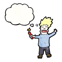 cartoon man with stick of dynamite N6